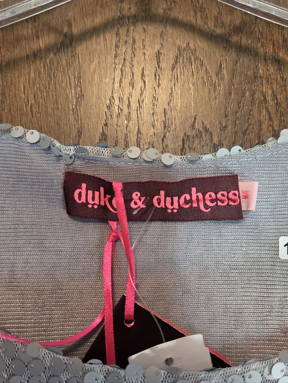 Duke & Duchess Silver Sequin Tank Top - Picture 2 of 3